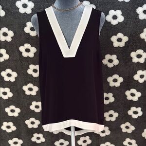 Express Black and White Sleeveless Tank Top